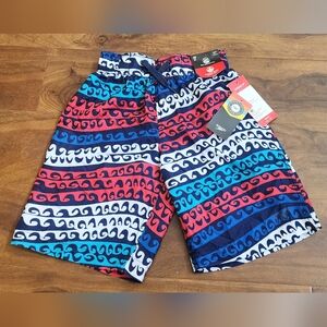 Speedo Boys' Size Xs 6/7  Swinsuit Reds/Blues